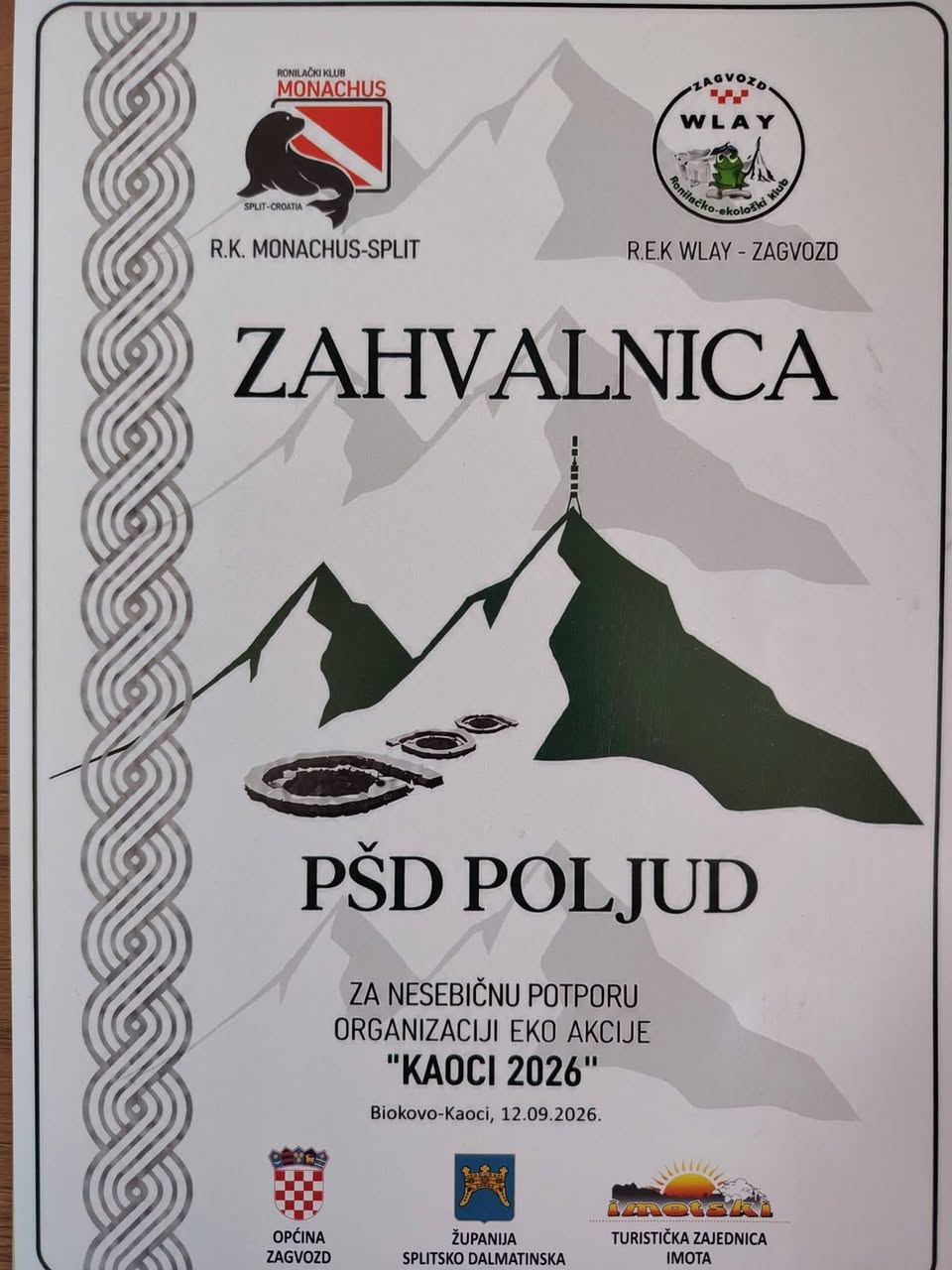 Ronioci Poljuda u eko akciji „Kaoci” na Biokovu